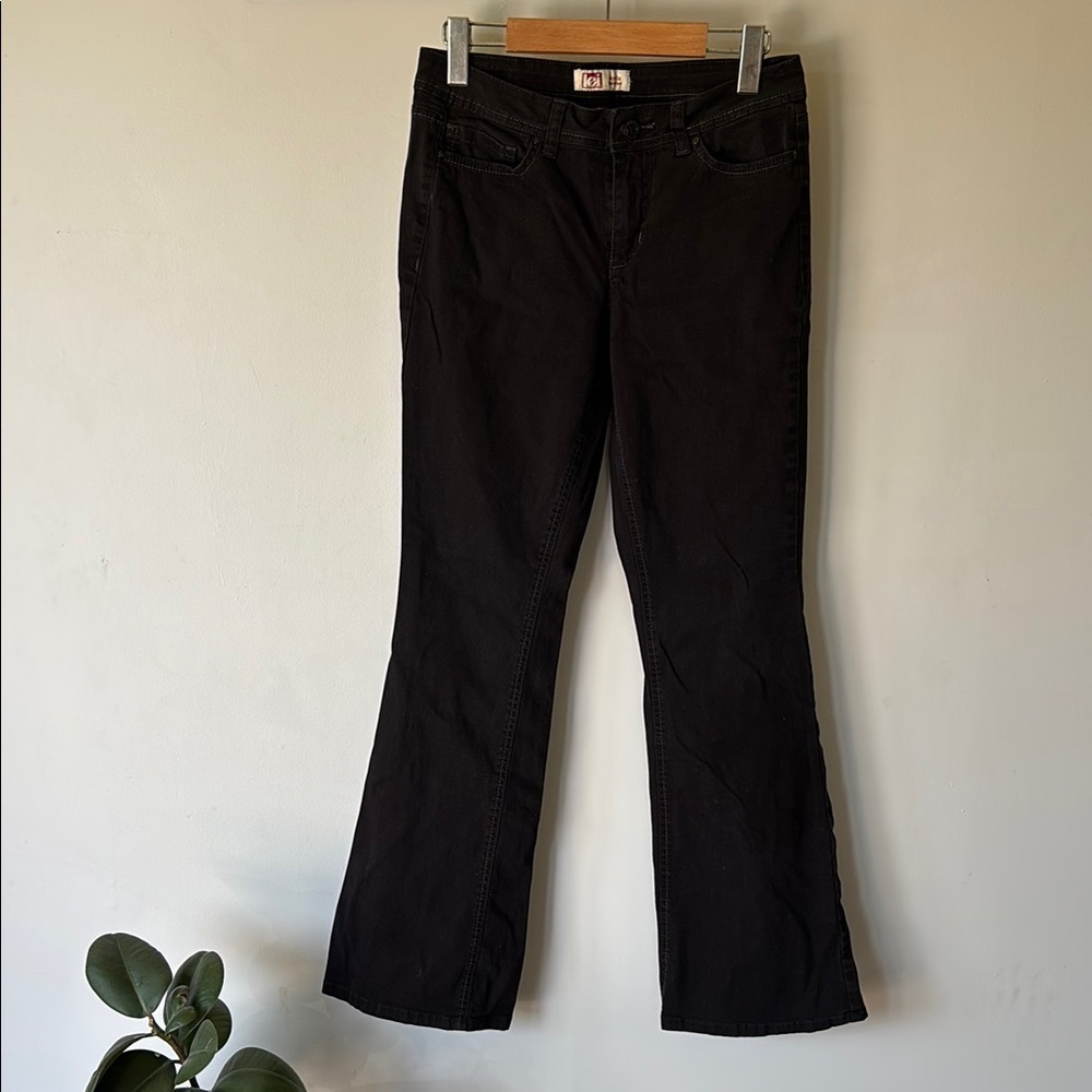 L.E.I. Sophia Black Flared Mid-Rise Jeans Pants – Women’s Size 7